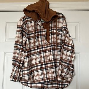 American Eagle Hooded Flannel